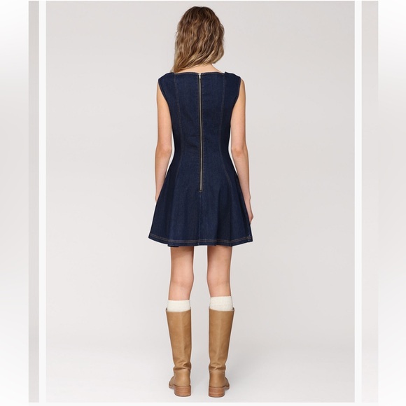 Avec Les Villes Sleeveless Denim Mini Dress - Picture 3 of 8